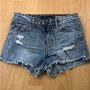 High waisted jean shorts